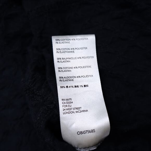 FREE PEOPLE Ladybug Long Sleeve Top Black Textured Ruffle Crop Women's S - Picture 8 of 10